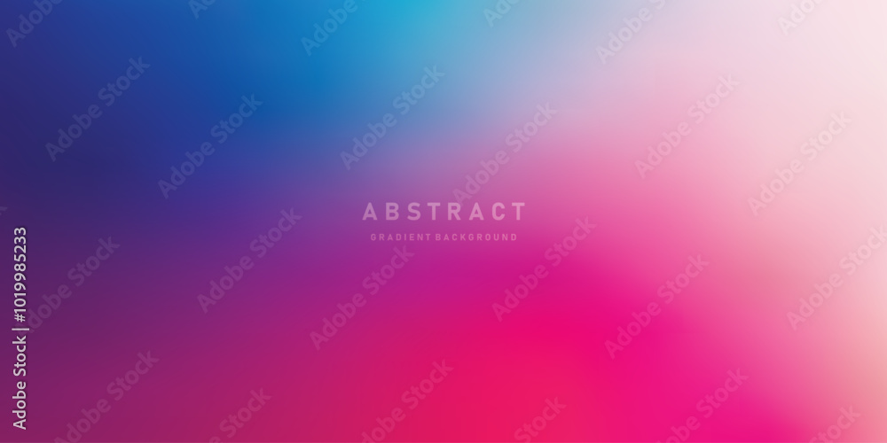 Poster Abstract Color vector banner. Pastel gradient  pattern. Blurred light fuzz colorful gradient background. Vector soft horizontal backdrop