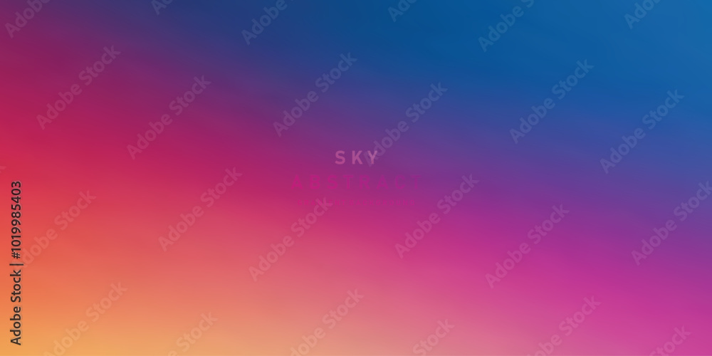 Poster Abstract Color vector banner. Pastel gradient  pattern. Blurred light fuzz colorful gradient background. Vector soft horizontal backdrop