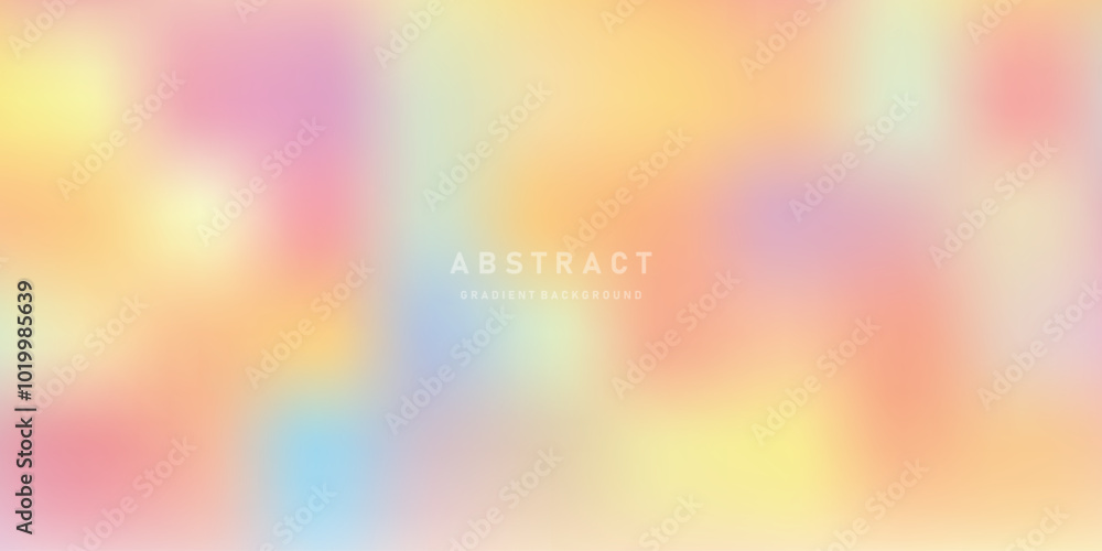 Poster Abstract Color vector banner. Pastel gradient  pattern. Blurred light fuzz colorful gradient background. Vector soft horizontal backdrop