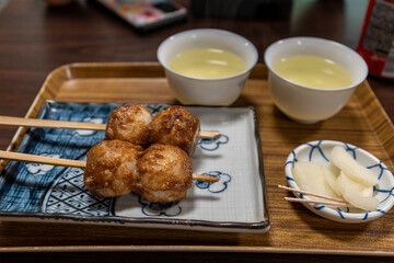 Goheimochi on a plate