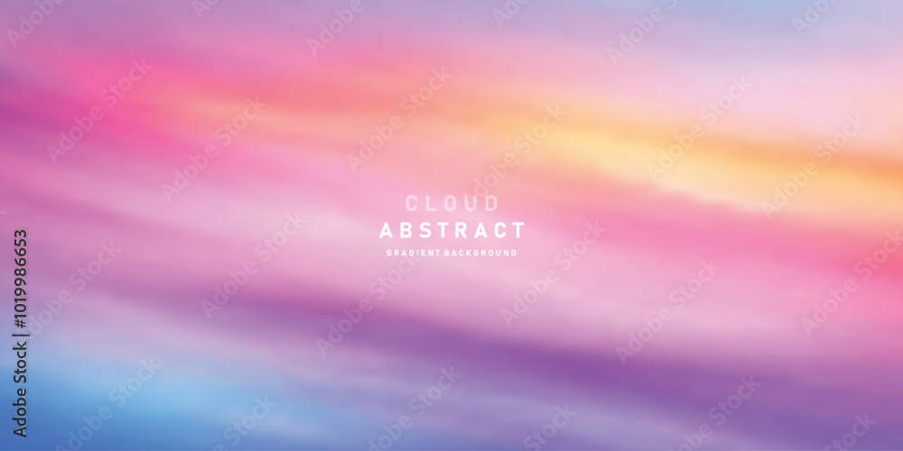 Fototapete Abstract Color vector banner. Pastel gradient  pattern. Blurred light fuzz colorful gradient background. Vector soft horizontal backdrop