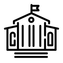 white house Line Icon