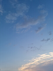 It is a sunset sky with feathery clouds.