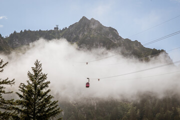 Seilbahn in den Alpen