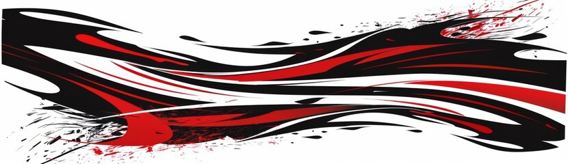 --vector logo design of racing stripes, vector art, red and black with white background, vector graphics, graffiti style, racing theme, vector graphics, vector graphics, racing livery design, white ba