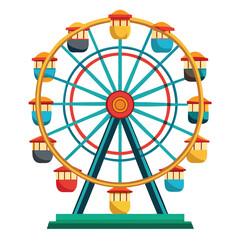 Ferris wheel vector illustration isolated on a white background