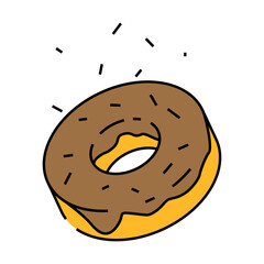 donuts fast food line icon vector. donuts fast food sign. isolated symbol illustration