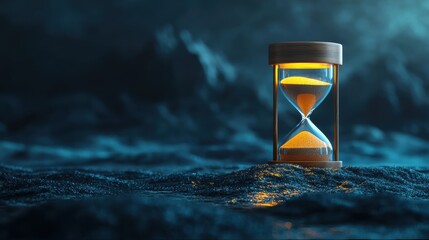 Hourglass with Sand Slipping Through Imagery