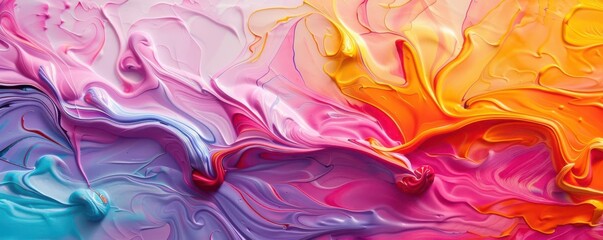 Fototapeta premium Colorful abstract swirl pattern, bright and vibrant design.