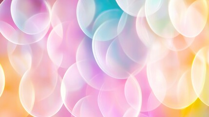 A soft, colorful bokeh background with pastel hues for creative design purposes.