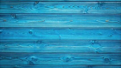 Blue painted wooden wall background with horizontal planks creating a forced perspective illusion