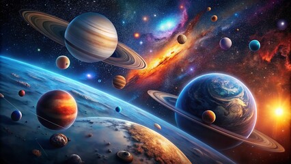 Stunning Views of Outer Space Featuring Stars, Planets, Galaxies, and Cosmic Phenomena in Motion