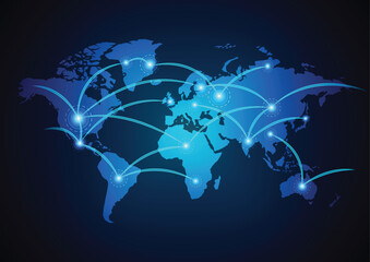 world network, future, space, galaxy, planet, computer, artificial intelligence, connecting people to all corners of the world