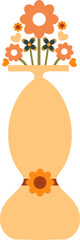 flower vase with flower illustration