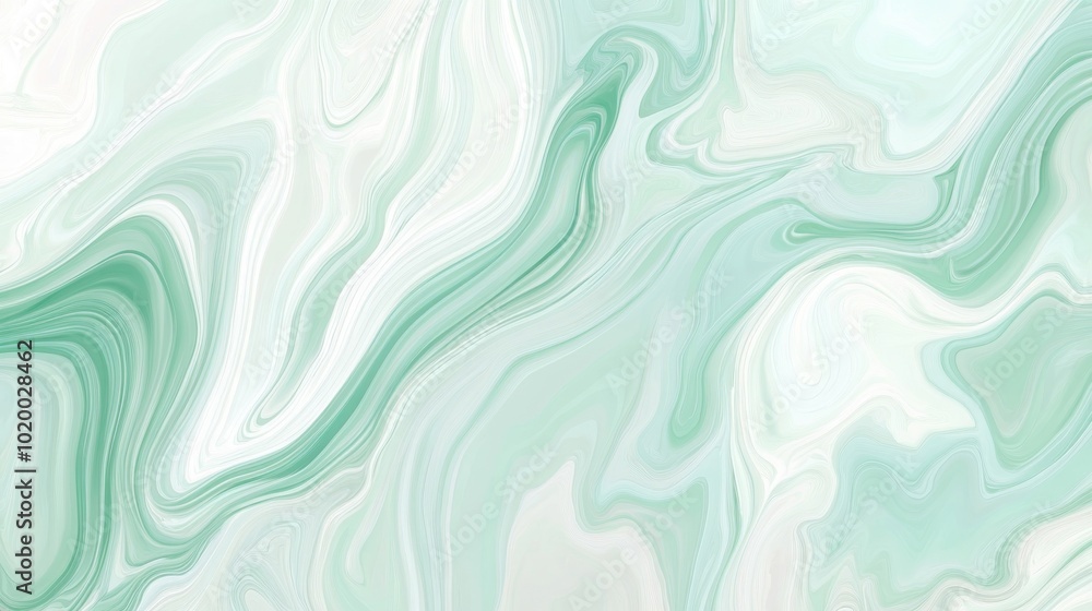 Poster abstract background. calm turquoise abstract marble texture with soft swirls and organic patterns in