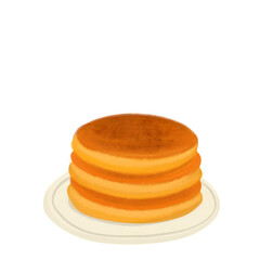 classic pancake for printing, fabric, baking, icon, design source