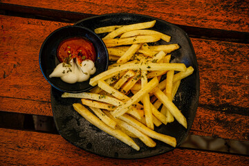 French fries served in one of the cafes