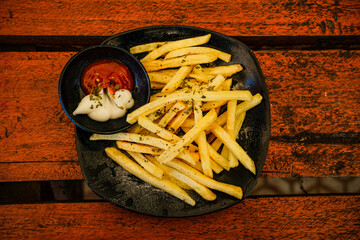 French fries served in one of the cafes