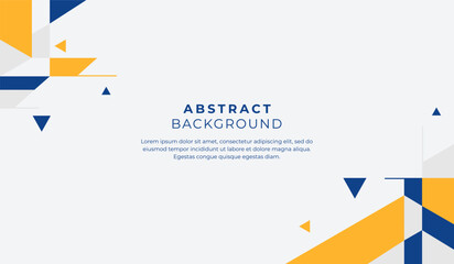 Blue and yellow abstract geometric background vector illustration