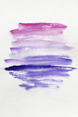 Watercolor painting background. Aquarelle texture, mixture of warm pleasant colours. Strokes of paintbrush