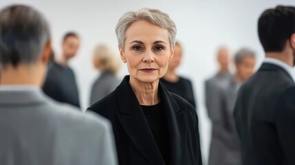 Fototapeta premium Businesswoman in Crowd.