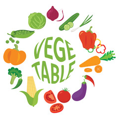 vegetable flat design circle