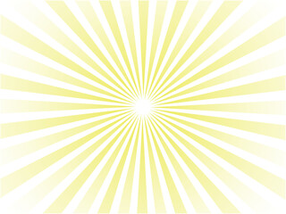 シンプルな淡い黄色グラデーションの集中線背景素材