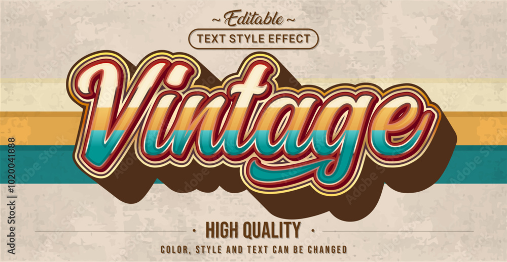 Poster Editable text style effect -Vintage  text style theme.