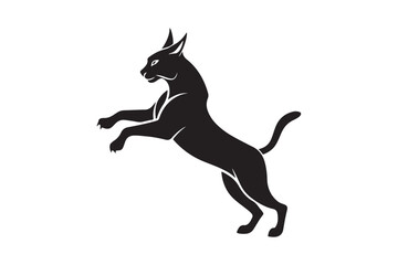 Lynx silhouette vector illustration, Lynx silhouette vector 