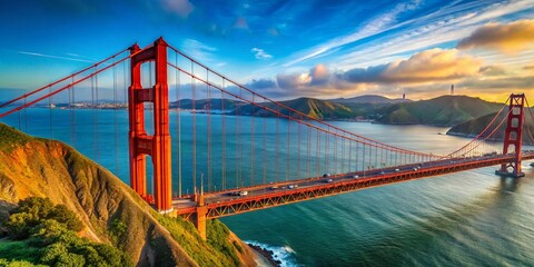 Fototapeta premium Understanding the Iconic Color of the Golden Gate Bridge: Why is it Painted Red?