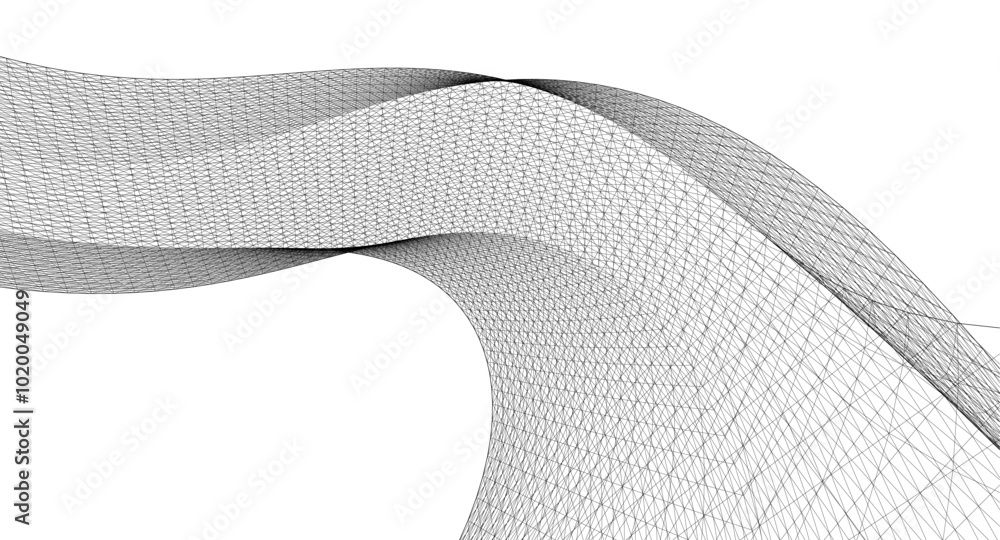 Wall mural abstract spiral shape 3d illustration