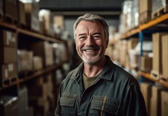 Happy Warehouse Worker.