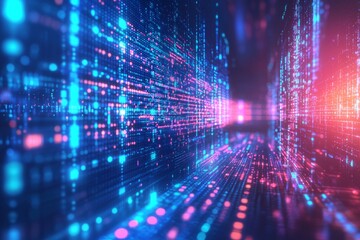 Digital Technology background of data and network created with Generative AI