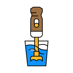 immersion blender restaurant equipment line icon vector. immersion blender restaurant equipment sign. isolated symbol illustration