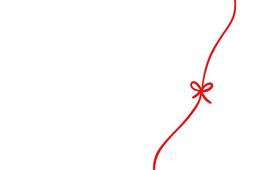 縦の赤いリボン