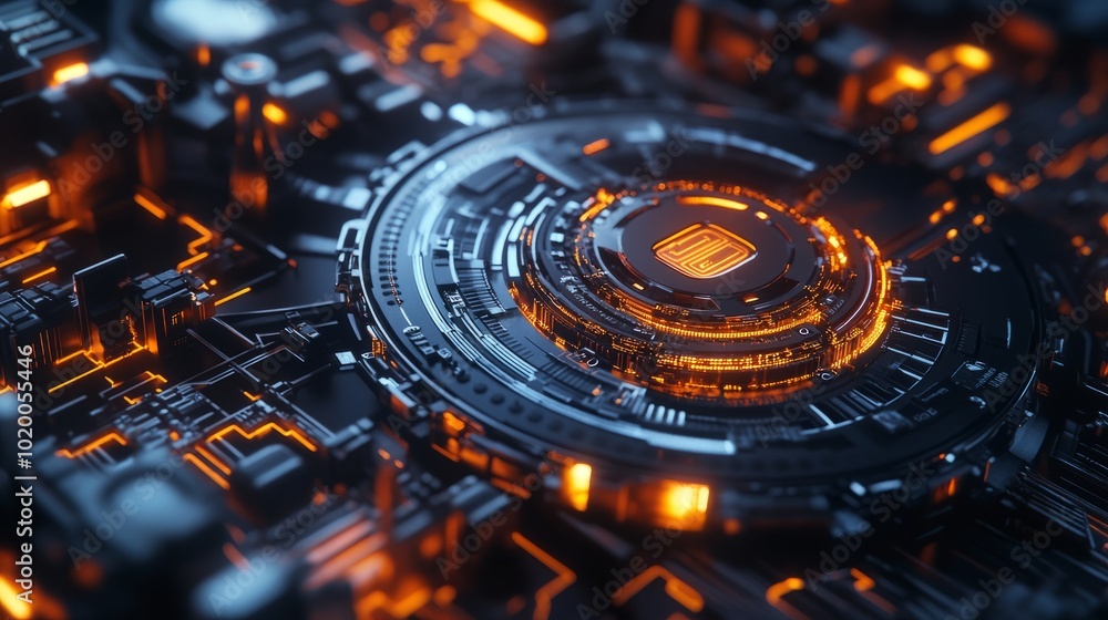 Poster a visual fusion of traditional gears and advanced circuitry, showcasing how technology transforms an