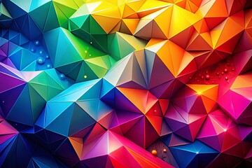 Obraz premium Vibrant Abstract Background for YouTube Banner with Geometric Shapes and Colorful Gradients