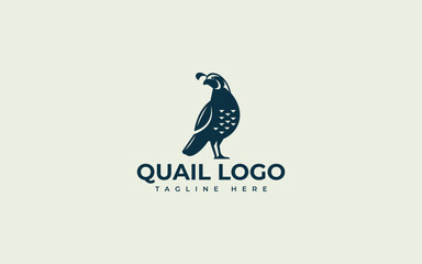 quail logo design vector illustration