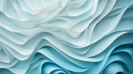 Delicate Minimal Paper Cut Artwork Layers