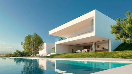 Modern Minimalist Architectural Design with Clean Lines