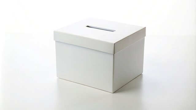 Ballot box for nominating candidates, isolated on white background.