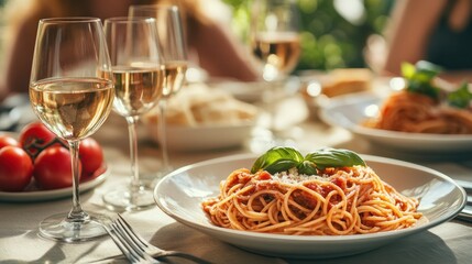 The Delicious Pasta with Wine
