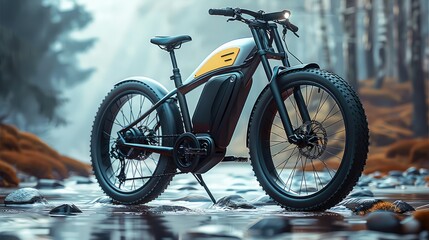 Fototapeta premium Electric mountain bicycle.