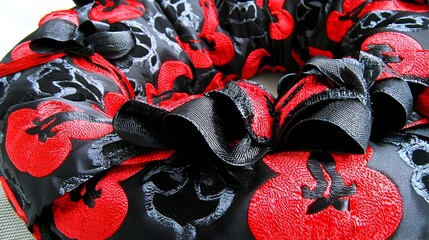 Elegant and festive red and black Christmas party invitation with a sophisticated calligraphy design perfect for high end lavish holiday events and