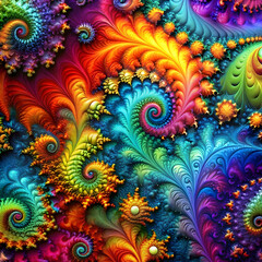abstract multicolored illustration of vibrant far