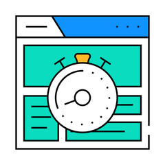 dwell time seo line icon vector. dwell time seo sign. isolated symbol illustration