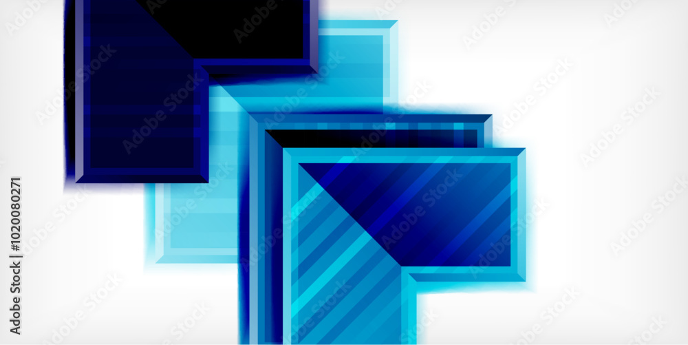 Poster Arrow symbols created with 3d effects and line texture geometric abstract background