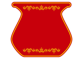 ビリヤニ鍋のフレーム。オリエンタル装飾。