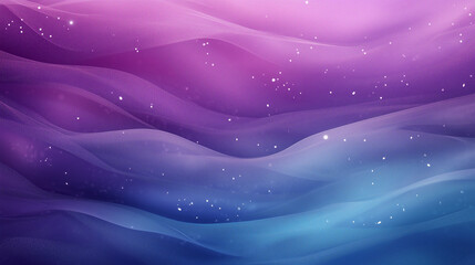 Abstract gradient waves with stars in purple and blue hues