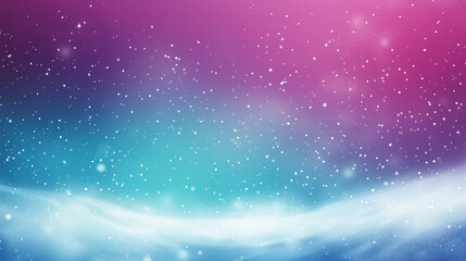 Dreamy Gradient Background in Pink and Turquoise with Snowy Sparkles and Soft Light